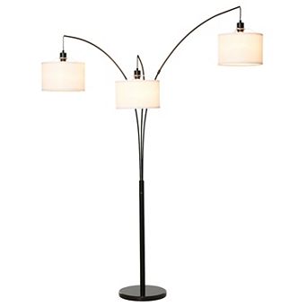 Trinity Arching Bright Reading Lamp W/circle Frame & On/off Switch, Black/white