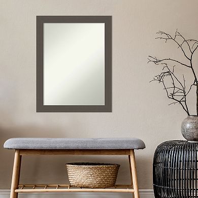 Amanti Art Brushed Nickel Finish Bathroom Wall Mirror