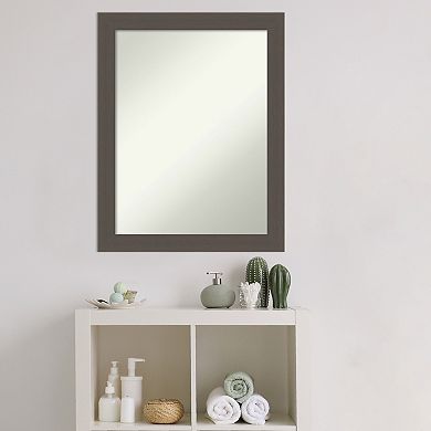 Amanti Art Brushed Nickel Finish Bathroom Wall Mirror