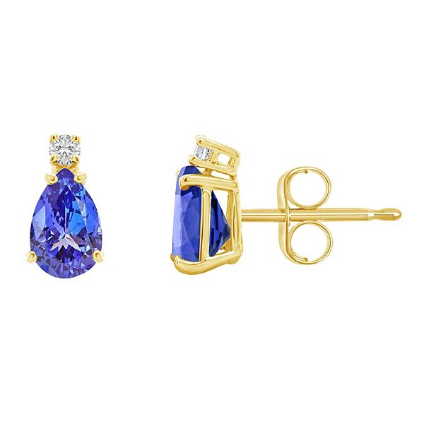 Gems of Distinction 14K Gold 0.32ctw Diamond Floral Stud Earrings