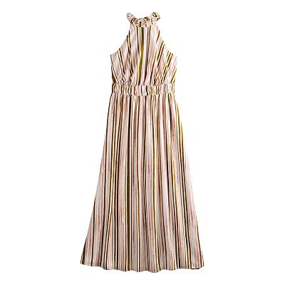 Women's Nine West Gathered Waist Halter Maxi Dress