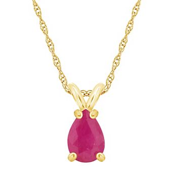 Celebration Gems 14k Gold Gemstone Pendant Necklace
