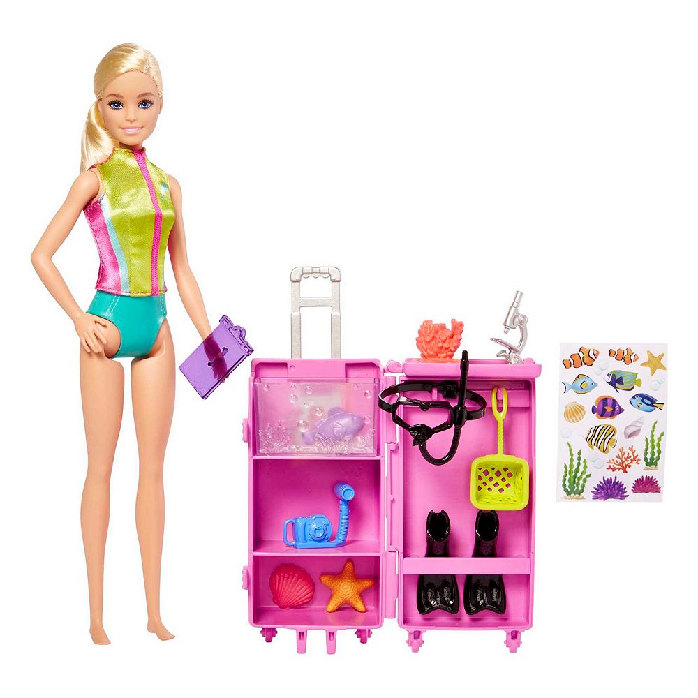 Barbie Marine Biologist Doll (Blonde) Mobile Lab Playset