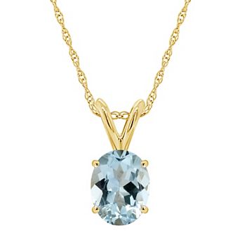 Celebration Gems 14k Gold Gemstone Pendant Necklace