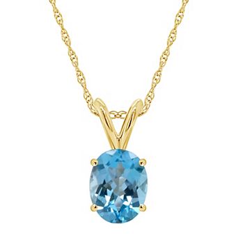 Celebration Gems 14k Gold Gemstone Pendant Necklace