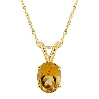 Celebration Gems 14k Gold Gemstone Pendant Necklace