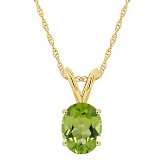 Celebration Gems 14k Gold Gemstone Pendant Necklace