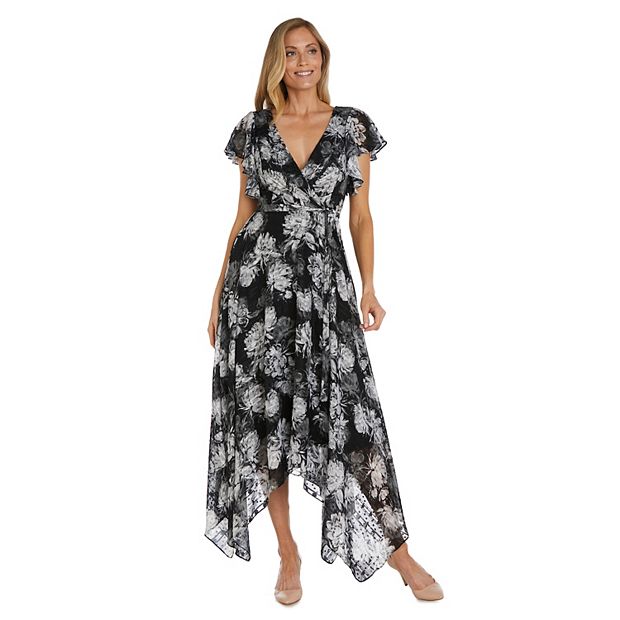 Floral print hotsell faux wrap dress