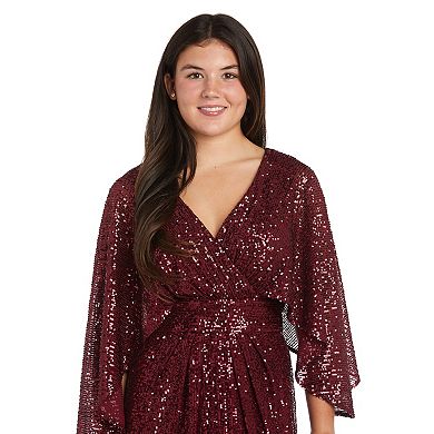 Women's Nightway Faux Wrap Evening Gown