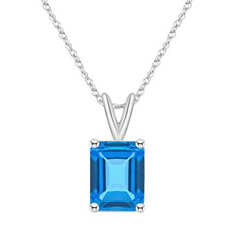 Celebration Gems 14k White Gold Gemstone Pendant Necklace