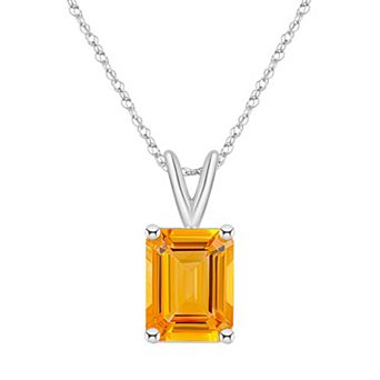 Celebration Gems 14k White Gold Gemstone Pendant Necklace