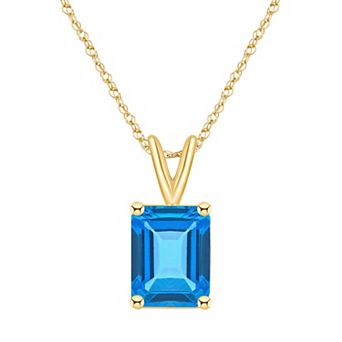 Celebration Gems 14k Gold Gemstone Pendant Necklace
