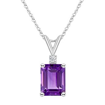 Celebration Gems 14k White Gold Gemstone & Diamond Accent Pendant Necklace