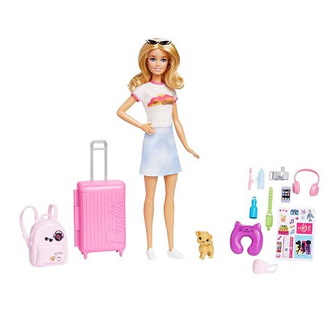Детские куклы Barbie Doll and Puppy Travel Set