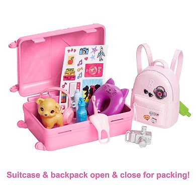 Barbie Doll and Puppy Travel Set