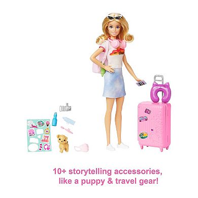 Barbie Doll and Puppy Travel Set