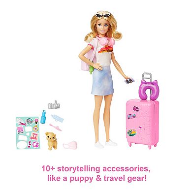 Barbie Doll and Puppy Travel Set