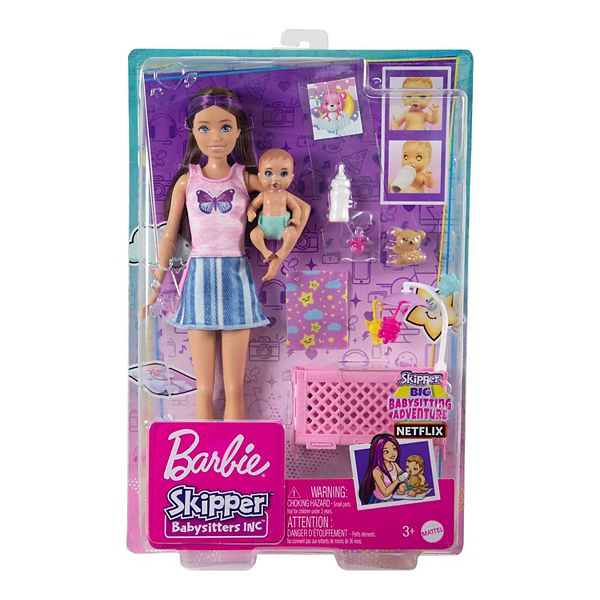 envelop precedent Drank Barbie Skipper Babysitter Doll & Crib Playset
