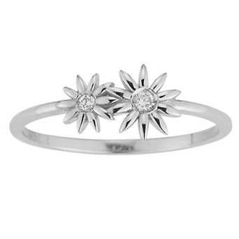 LUMINOR GOLD Diamond Accent Double Flower Right-Hand Ring