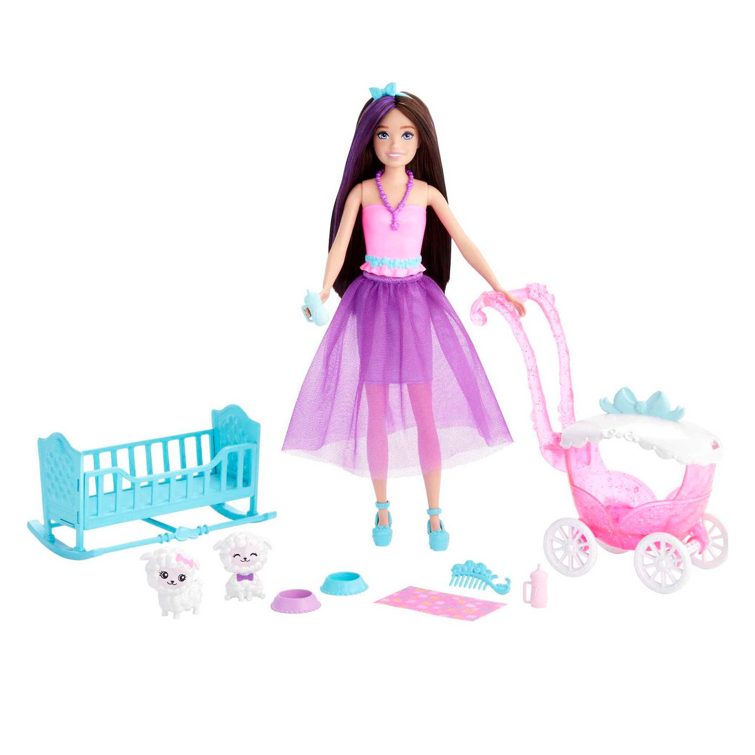 Barbie Skipper Babysitters Playset with Skipper Doll, Baby Doll with Sleepy  Eyes, Crib & Accessories