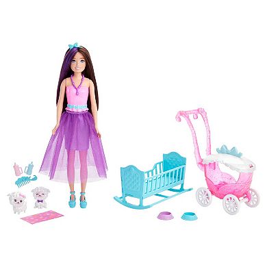 Barbie Skipper Doll & Nurturing Playset with Lambs & Stroller