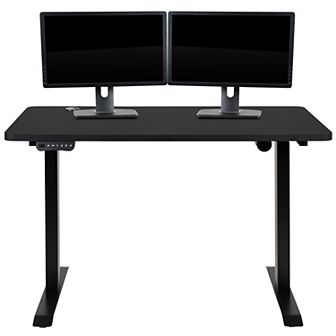 Emma and Oliver Electric Height Adjustable Standing Desk - 48" Wide x 24" Deep (Black)