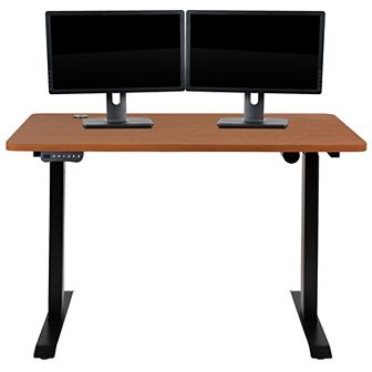 Emma and Oliver Electric Height Adjustable Standing Desk - 48" Wide x 24" Deep (Black)