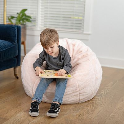 Furry bean bag sale