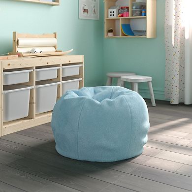 Emma And Oliver Small Furry Bean Bag Chair For Kids And Teens