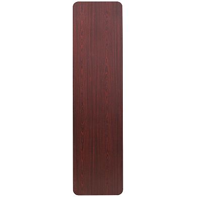 Emma and Oliver 6-Foot High Pressure Mahogany Laminate Folding Training Table