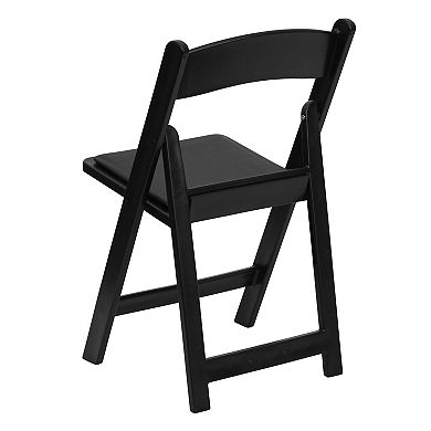 Emma and Oliver Folding Chair - Red Mahogany Resin 4 Pack 1000LB Weight Capacity Event Chair