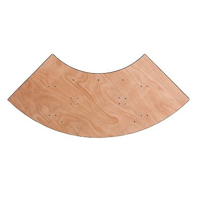 Emma and Oliver 5.5 ft. x 2 ft. Serpentine Wood Folding Banquet Event Table