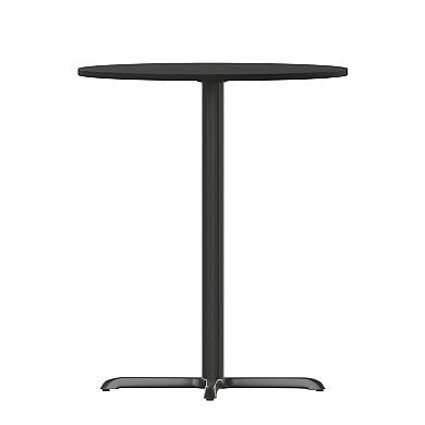 Emma and Oliver 30"RD Natural Laminate Bar Table Top-22"x22" Base