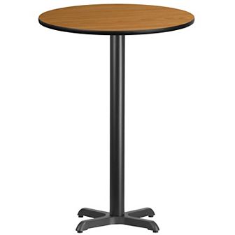 Emma and Oliver 30"RD Natural Laminate Bar Table Top-22"x22" Base