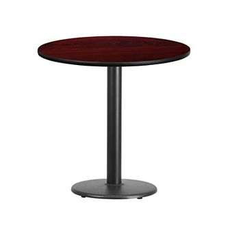 Emma and Oliver 30"RD Natural Laminate Table Top with 18"RD Base