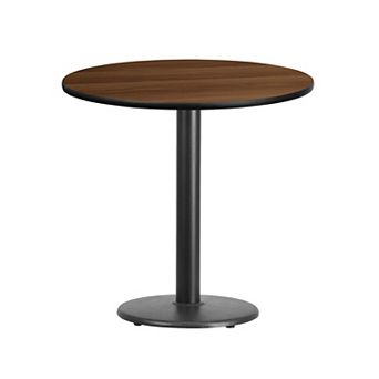 Emma and Oliver 30"RD Black Laminate Table Top with 18"RD Base