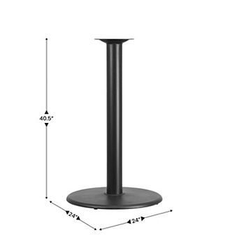 Emma and Oliver 24" Round Restaurant Table Base with 4" Dia. Bar Height Column