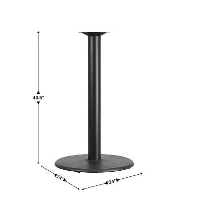Emma and Oliver 24" Round Restaurant Table Base with 4" Dia. Bar Height Column