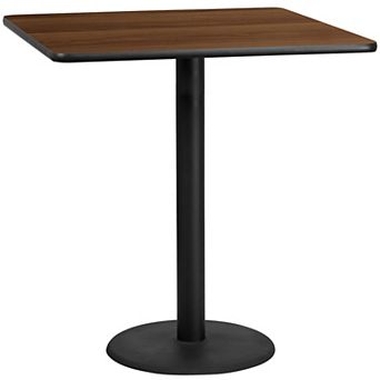 Emma and Oliver 42" Square Natural Laminate Bar Table Top-24"RD Base