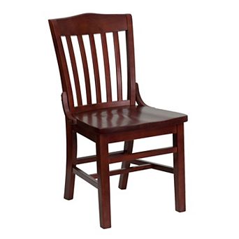 Emma and Oliver School House Back Walnut Wood Chair