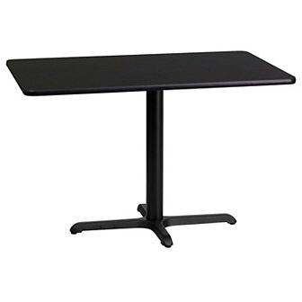 Emma and Oliver 24"x42" Rectangular Natural Laminate Table Top with 23.5"x29.5" Base