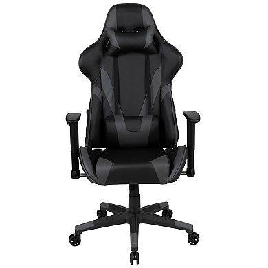 Emma and Oliver Z200 Fully Reclining Racing Gaming Ergonomic Chair, Blue LeatherSoft