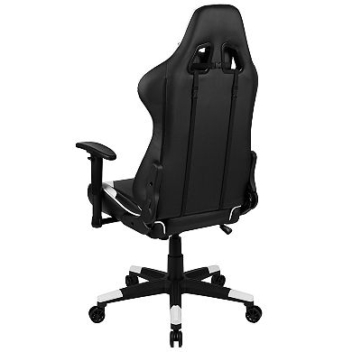 Emma and Oliver Z200 Fully Reclining Racing Gaming Ergonomic Chair, Blue LeatherSoft