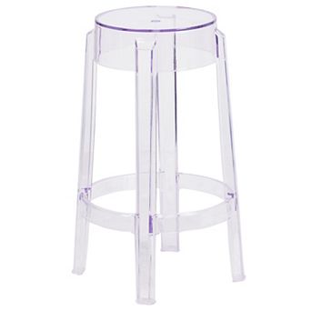 Emma and Oliver 25.75"H Transparent Counter Height Stool