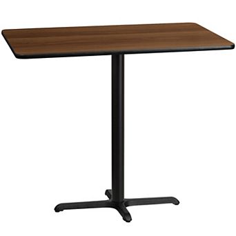 Emma and Oliver 30"x48" Natural Laminate Bar Table Top-23.5"x29.5" Base