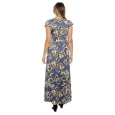 knee length dresses for ladies Floral Maxi Dress with Hidden Pocket Pink / M