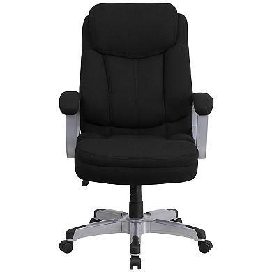 Emma and Oliver 500 lb. Big & Tall Black LeatherSoft Executive Swivel Ergonomic Office Chair