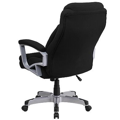 Emma and Oliver 500 lb. Big & Tall Black LeatherSoft Executive Swivel Ergonomic Office Chair