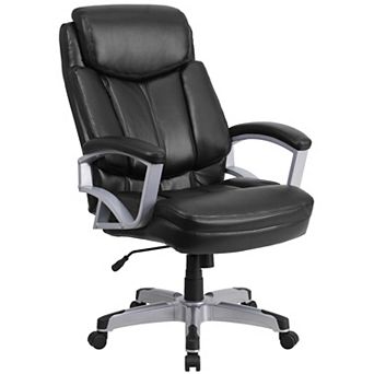 Emma and Oliver 500 lb. Big & Tall Black LeatherSoft Executive Swivel Ergonomic Office Chair