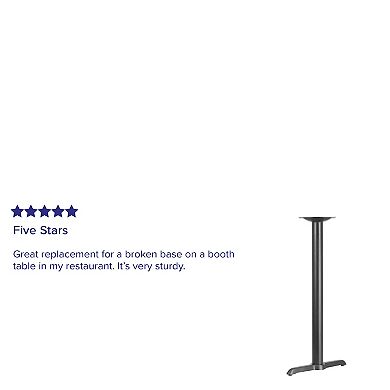 Emma and Oliver 5" x 22" Restaurant Table T-Base with 3" Dia. Bar Height Column